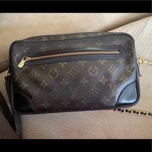 Authentic LOUIS VUITTON marly dragonne Gm clutch